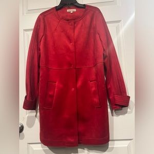 Philosophy Red Faux Suede Jacket Size Large